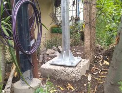 Mutu Beton Diduga di Bawah Standar, Dudukan Tiang PJU di Sidoarjo Ditemukan Berongga