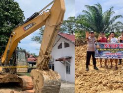 Tiga Pelaku Tambang Emas Tanpa Izin dan Satu Unit Excavator Diamankan Polres Sarolangun