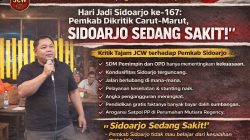 Hari Jadi Sidoarjo ke-167: JCW Nilai Tata Kelola Pemerintahan Carut-Marut, “Sidoarjo Sedang Sakit”